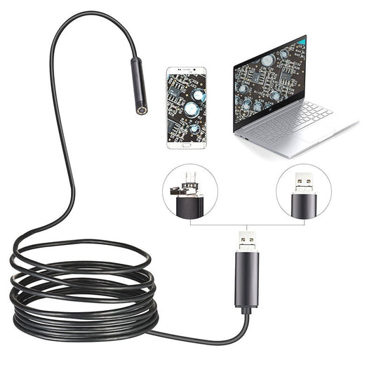 Wasserdichte USB-Endoskopkamera mit LED – IP67 | 5.5mm/7mm | 1-10m