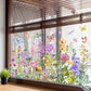 Bunter Blumenstrauß-Fensteraufkleber – Beidseitiger Druck