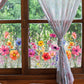Bunter Blumenstrauß-Fensteraufkleber – Beidseitiger Druck