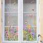 Bunter Blumenstrauß-Fensteraufkleber – Beidseitiger Druck