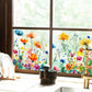 Bunter Blumenstrauß-Fensteraufkleber – Beidseitiger Druck