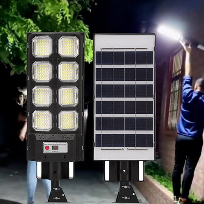 Solar LED Straßenleuchte 800W - IP65 Wasserdicht mit Bewegungssensor für Garten