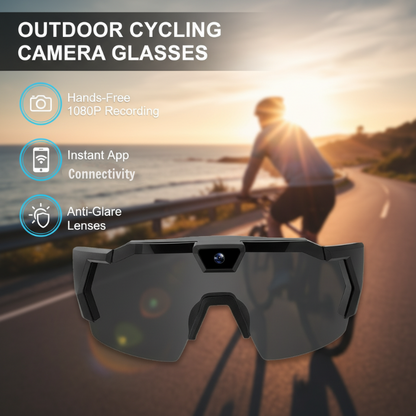 Outdoor-Kamera-Brille für Radfahren – 1080P HD, 120° Weitwinkel
