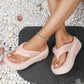 Sommerliche Flip-Flops für Damen mit weicher Plateausohle und Farbblock-Design