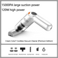 🚗Akku-Staubsauger Auto – 10.000 Pa, 120 W, Kabellos & Leicht | HEPA-Filter | Staubsauger Set für Innenraum