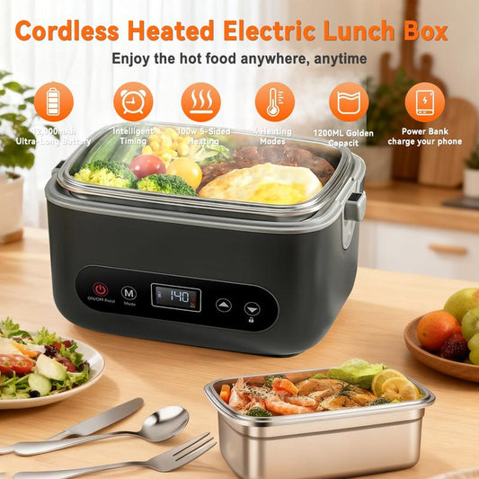 🍲🔥Tragbare, kabellose elektrische Lunchbox