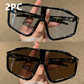 Photochrome Outdoor-Sportbrille - Selbsttönend & Panoramablick | Windschutz, Rutschfest