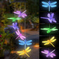 ✨Solar LED Windspiel mit Schmetterlingen - 7 Farbwechsel & Herzdesign Leuchtdauer, Garten & Balkon
