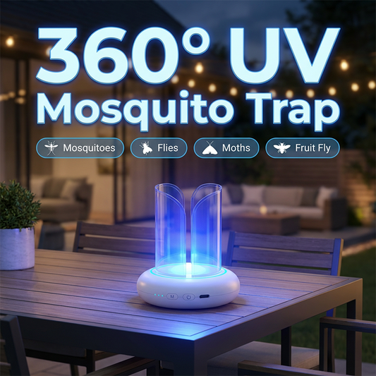 360° UV LED Mückenfalle & Fliegenfalle - 8 RGB Farben & Einstellbares UV-Licht