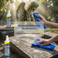 ⏰🎁Grabstein-Reinigungs- und Restaurierungsspray - Entfernt Moos, Algen & Verfärbungen