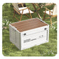 🏕️ Zusammenklappbare Camping-Aufbewahrungsbox mit Holzdeckel – 30L Organizer und Tisch in einem