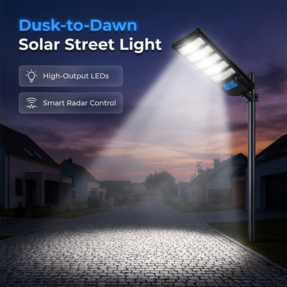 ☀️Solarlampe Außen mit Bewegungsmelder – IP67 Wasserdicht, 240° Weitwinkel & LFP-Akku