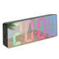 LED-Digitalwecker mit Spiegeloberfläche & RGB-Beleuchtung – Großes Display, USB-Ladeanschluss & Thermometer