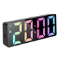LED-Digitalwecker mit Spiegeloberfläche & RGB-Beleuchtung – Großes Display, USB-Ladeanschluss & Thermometer