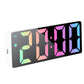 LED-Digitalwecker mit Spiegeloberfläche & RGB-Beleuchtung – Großes Display, USB-Ladeanschluss & Thermometer