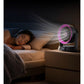 Leiser Tischventilator mit LED-Display & 100 Stufen – Geräuscharm, 100° Neigung & Timer | Beige & Lila
