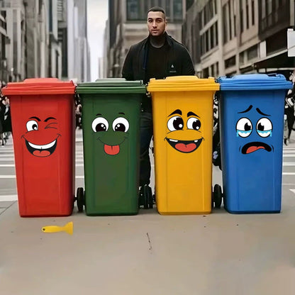 🥳4 Bögen mit lustigen Aufklebern mit Smiley‑Gesichtern