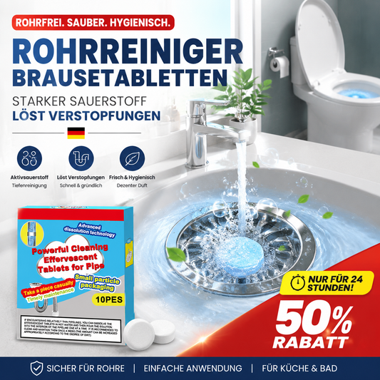 🔥🎁 2+1 GRATIS!!🥳 💞 50K+ VERKAUFT! ⚡💧 Leistungsstarke Brausetabletten zur Rohrreinigung